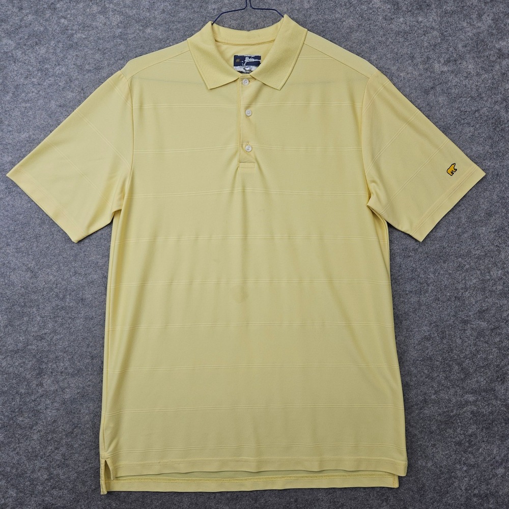 Jack Nicklaus Golden Bear Short Sleeve Polo Shirt Men's Yellow Medium Stay-Dri